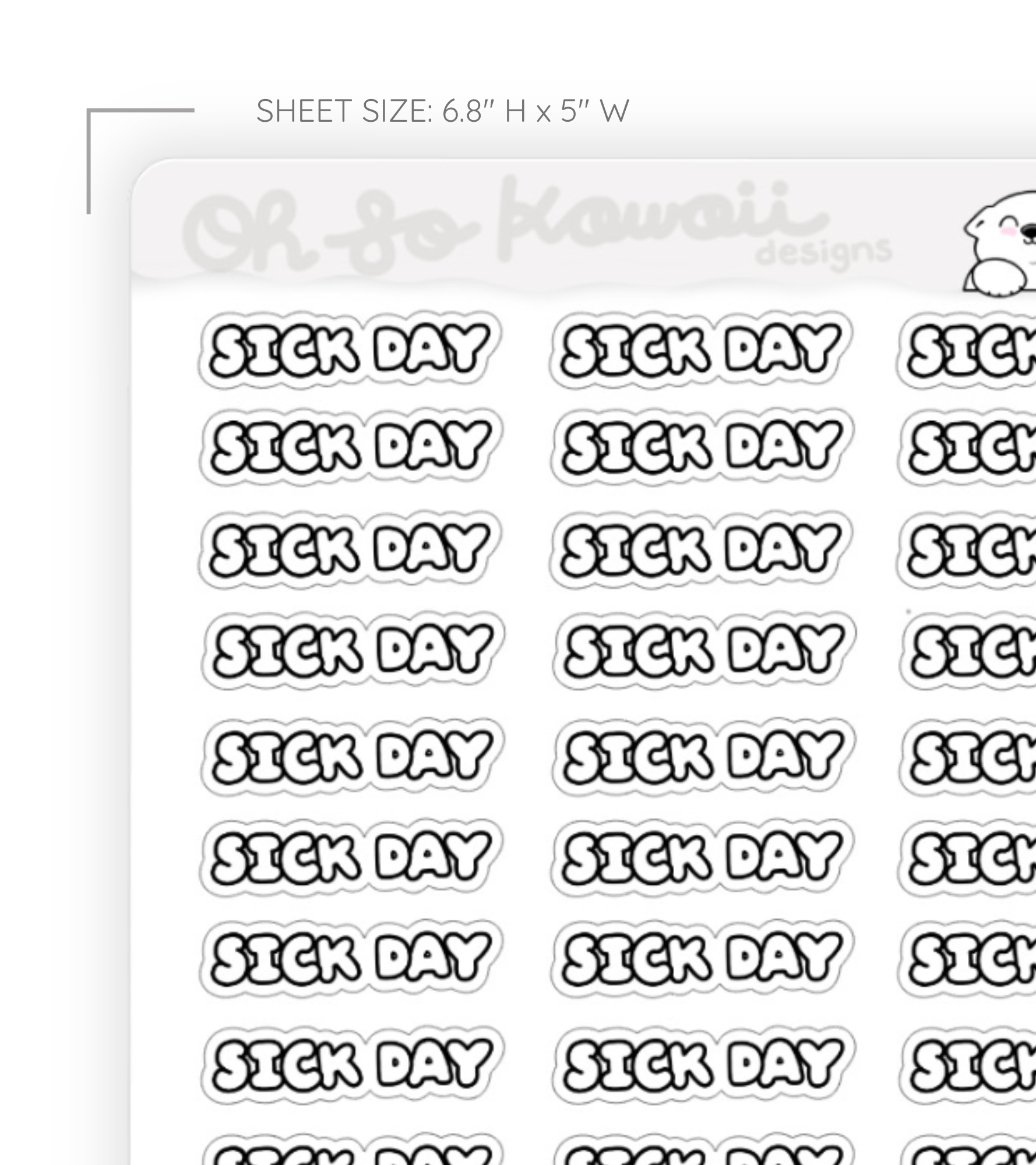 Sick Day Bubble Letter Planner Stickers – Ohsokawaiidesigns sick-day-bubble-letter-planner-stickers-ohsokawaiidesigns