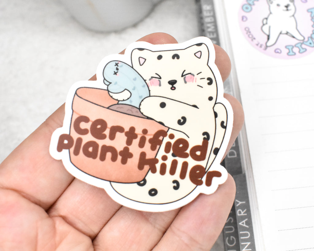 certified plant killer sticker